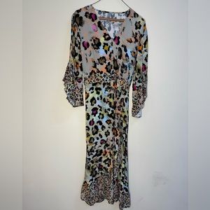 Bohemian Leopard Wrap Dress